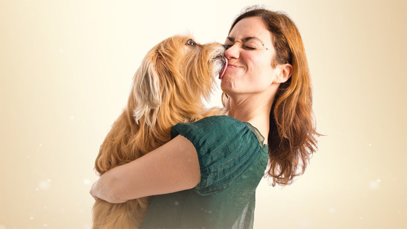 Woman and dog